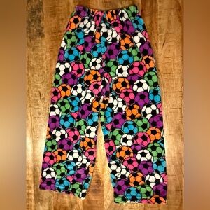 Fleece Soccer Pajama Pants Size 8-10